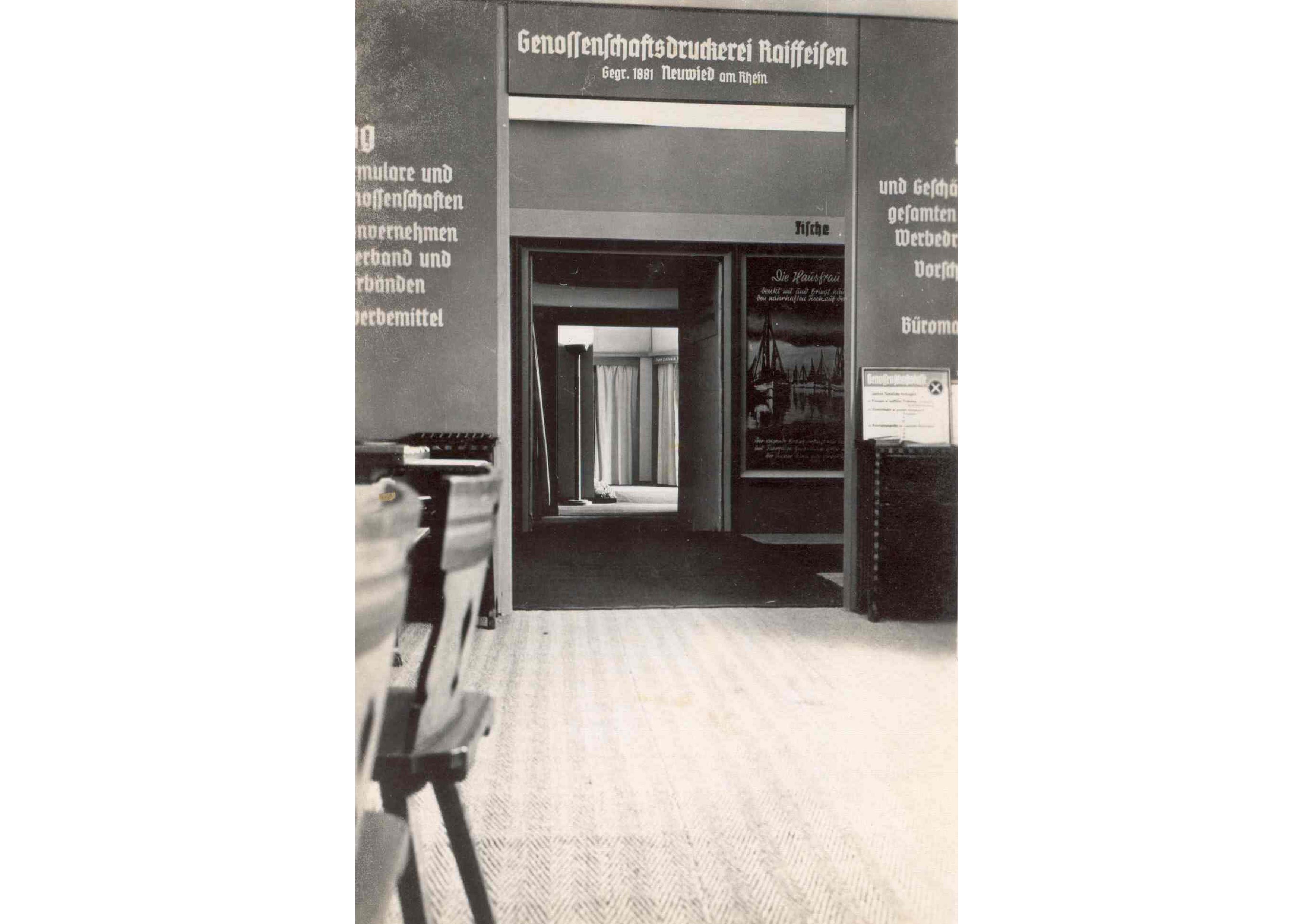 1936: Haus der Genossenschaften in Berlin (Ausstellung in der Raiffeisendruckerei).